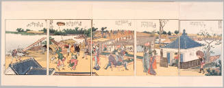 Modern Reproduction of "Both Banks of the Sumida River in One View, Part 6