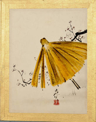 Parasol with Flowering Plum Branch