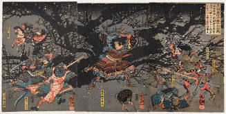 Battle at Ikutamori between the Taira Family and the Minamoto Family