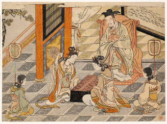 Emperor Watching Court Ladies Play Sugoroku