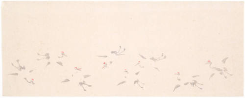 Group of Cranes in Flight