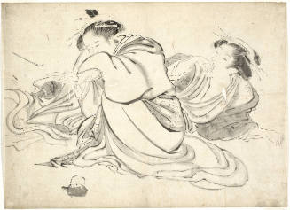Two Geisha Girls  (A copy of Kiyonaga’s painting)