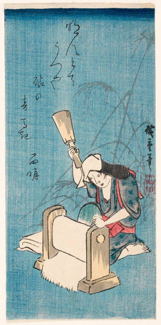 Woman Fulling Silk (Descriptive Title)