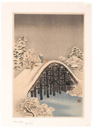 Bridge Scene in Winter