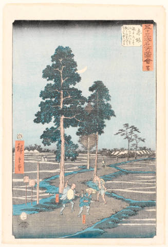 Yaji Mistakes Kitahachi for a Fox and Beats Him on the Nawate Road near Akasaka