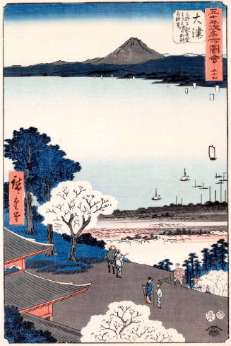 View of Lake Biwa and the Town of Ōtsu from the Building Dedicated to Kannon at Mii Temple