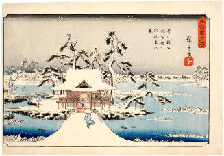 Snow at the Benzaiten Shrine at Inokashira Pond