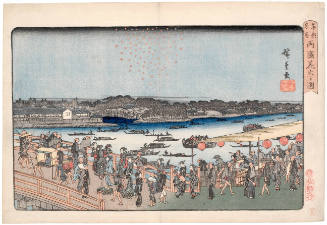 A Picture of Fireworks at Ryögoku