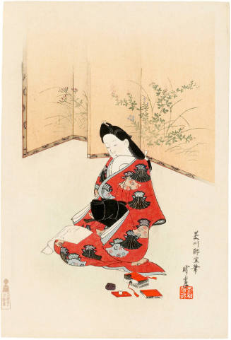 A Beauty in the Style of Hishikawa Moronobu (ca. 1680)