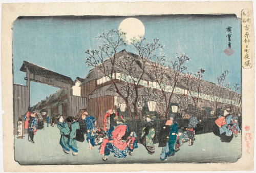 Evening Cherry Blossoms, Yoshiwara Nakanochö