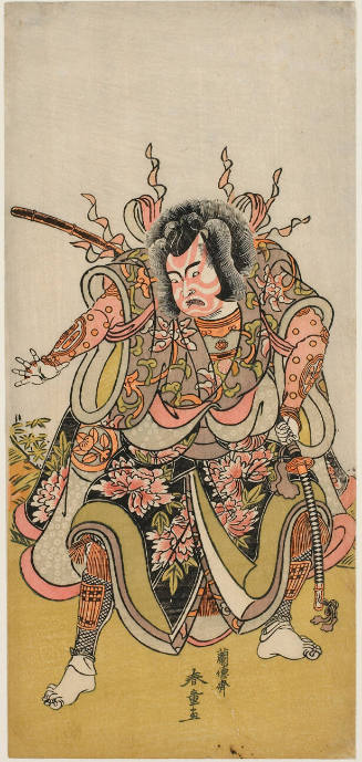 Unidentified Kabuki Actor as Kamakura Gongorō Kagemasa in a Performance of Shibaraku