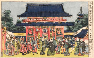 The Niö Gate of the Asakusa Kannon Temple in Edo