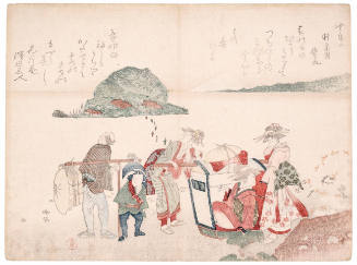 Viewing Enôshima, with poems by Shinsenen Sagimaru and Kagetsuan Hamabei Kurondo