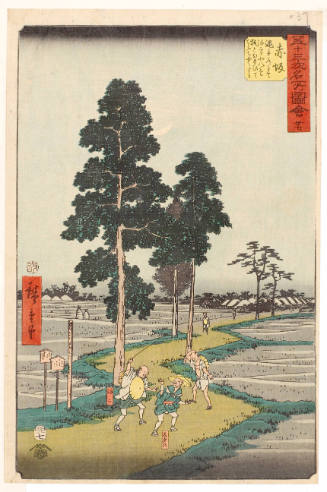 Yaji Mistakes Kitahachi for a Fox and Beats Him on the Nawate Road near Akasaka