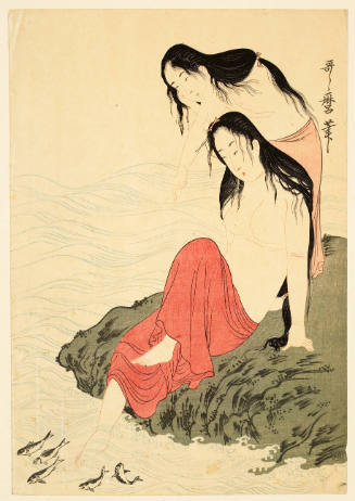 Modern Reproduction of: The Awabi Fishers (left sheet)