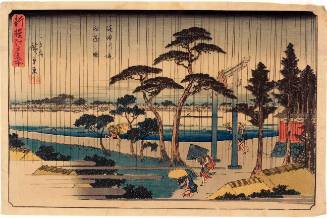 Sumida Riverbank in Rain Shower