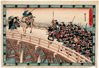 Act 11, Night Attack 4:  A scene at Ryōgoku Bridge