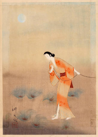 Woman Pulling a Rope