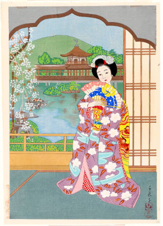 Woman on Verada at Heian Shrine