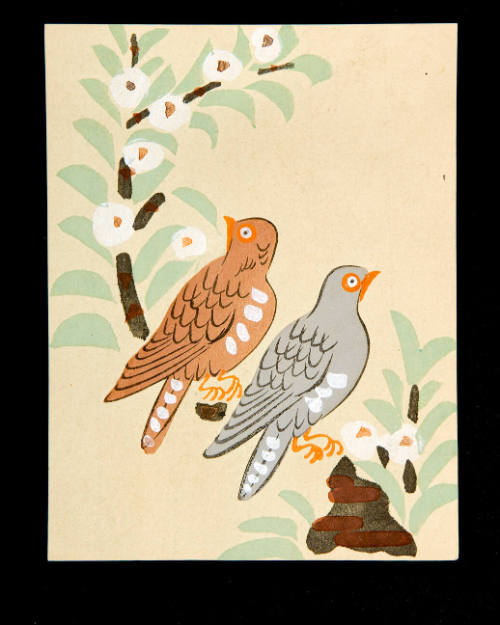 Doves on the Branch of a Peach Tree