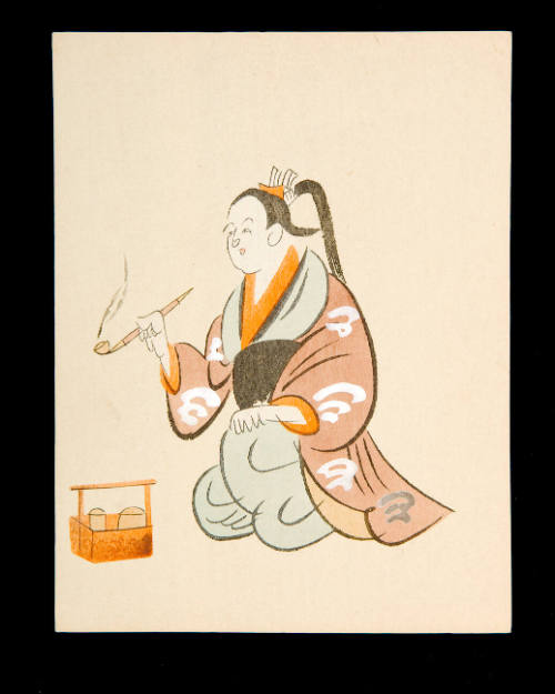 Woman Smoking a Pipe