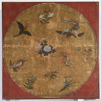 Ceiling Painting of Flowers and Birds
