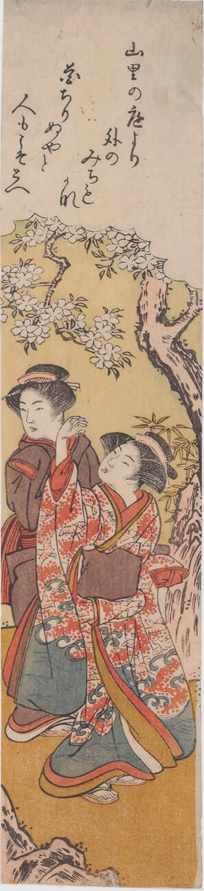 Two Women Under Cherry Blossoms