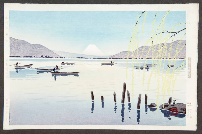 Lake Suwa and Mount Fuji