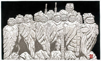 Wooden Sculptures of the Yakushi Buddha and His Twelve Heavenly Generals Carved by Buddhist Priest Enku