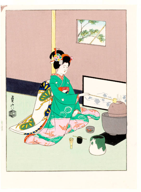 Maiko Girl, Performing Tea Ceremony