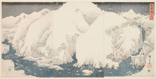 Mountain and River on the Kiso Road (Snow)