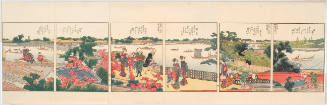 Modern Reproduction of: Both Banks of the Sumida River in One View, Part 2