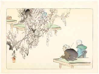 Old Man and an Attendant (Boy Resting Under Plum Blossoms)