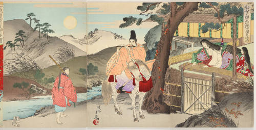 Minister Nakakuni Encounters Kogō no Tsubone at Saga Moor