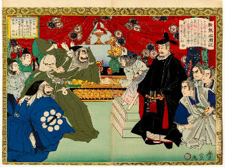 Hideyoshi with Sanböshi against Shibata Katuie