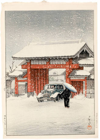 Shiba Great Gate in Snow