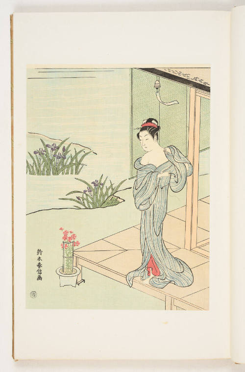 Modern Reproduction of: Woman in Yukata on a Veranda