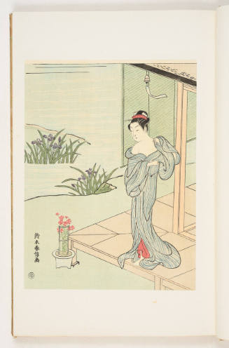 Modern Reproduction of: Woman in Yukata on a Veranda