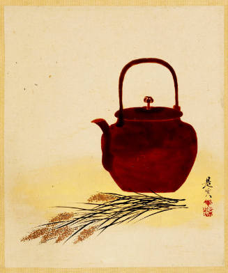 Farmer's Tea Pot and Grain Stalks