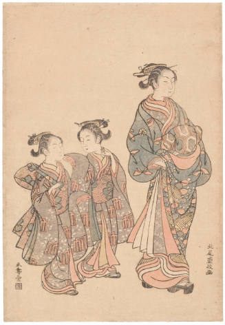 Courtesan with Two Young Attendans (kamuro)