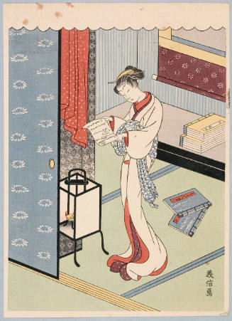 Modern Reproduction of: Courtesan Beside a Lamp