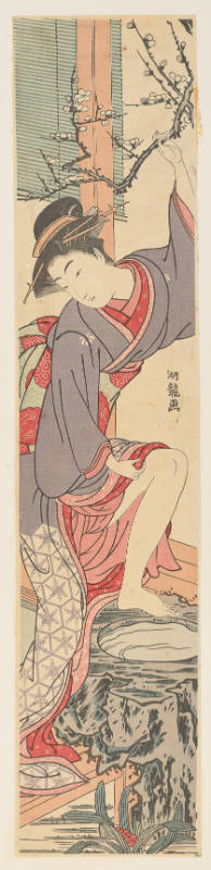 Modern Reproduction of: Woman Holding Plum Branch 