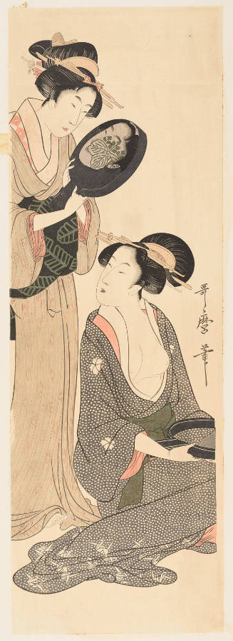 Modern Reproduction of: Two Women with Hand Mirror