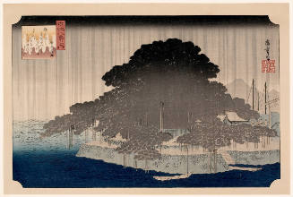 Modern Reproduction of: Night Rain on the Karasaki Pine