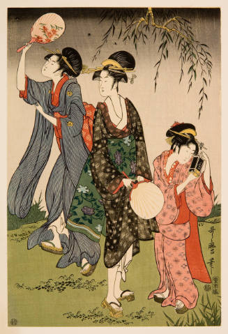 Modern Reproduction of: Women Catching Fireflies, center sheet