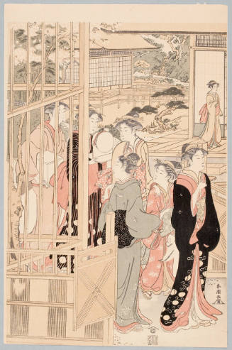 Modern Reproduction of: Parody of the Wakana no Jō Chapter of the Tale of Genji