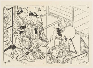 Modern Reproduction of: Women Admiring a Kimono