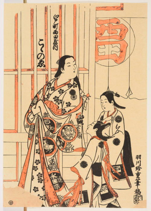 Modern Reproduction of: The Courtesan Kokonoe of the Nishidaya Brothel in the Edo-chö District of the Yoshiwara