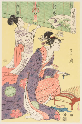 Modern Reproduction of: Matsukaze and Yosame - Originally from the series Eight Views of Genji in the Floating World