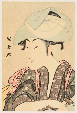 Modern Reproduction of: Actor Iwai Kumesaburô I as Sakuramaru's Wife Yae (?) 